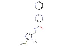 N-{[1-methyl-2-(methylthio)-1H-imidazol-5-yl]methyl}-2-(3-pyridinyl)-5-pyrimidinecarboxamide
