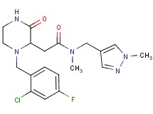 2-[1-(2-chloro-4-fluorobenzyl)-3-oxo-2-piperazinyl]-N-methyl-N-[(1-methyl-1H-pyrazol-4-yl)methyl]acetamide