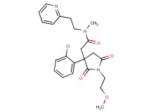 2-[3-(2-chlorophenyl)-1-(2-methoxyethyl)-2,5-dioxo-3-pyrrolidinyl]-N-methyl-N-[2-(2-pyridinyl)ethyl]acetamide