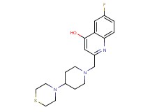 6-fluoro-2-[(4-thiomorpholin-4-ylpiperidin-1-yl)methyl]quinolin-4-ol