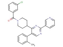 4-[1-(3-chlorobenzoyl)-4-piperidinyl]-5-(2-methylphenyl)-2-(3-pyridinyl)pyrimidine