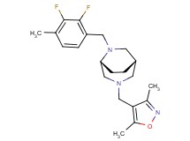 (1S*,5R*)-6-(2,3-difluoro-4-methylbenzyl)-3-[(3,5-dimethyl-4-isoxazolyl)methyl]-3,6-diazabicyclo[3.2.2]nonane