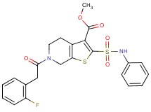 methyl 2-(anilinosulfonyl)-6-[(2-fluorophenyl)acetyl]-4,5,6,7-tetrahydrothieno[2,3-c]pyridine-3-carboxylate