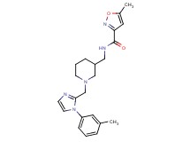 5-methyl-N-[(1-{[1-(3-methylphenyl)-1H-imidazol-2-yl]methyl}-3-piperidinyl)methyl]-3-isoxazolecarboxamide