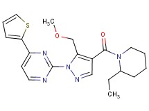 2-[4-[(2-ethyl-1-piperidinyl)carbonyl]-5-(methoxymethyl)-1H-pyrazol-1-yl]-4-(2-thienyl)pyrimidine