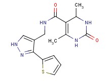 4,6-dimethyl-2-oxo-N-{[3-(2-thienyl)-1H-pyrazol-4-yl]methyl}-1,2,3,4-tetrahydropyrimidine-5-carboxamide