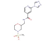 N-{[4-(methylsulfonyl)morpholin-2-yl]methyl}-2-(4H-1,2,4-triazol-4-yl)isonicotinamide