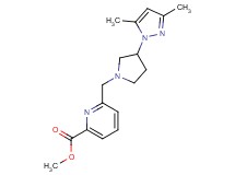 methyl 6-{[3-(3,5-dimethyl-1H-pyrazol-1-yl)pyrrolidin-1-yl]methyl}pyridine-2-carboxylate