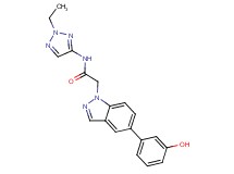 N-(2-ethyl-2H-1,2,3-triazol-4-yl)-2-[5-(3-hydroxyphenyl)-1H-indazol-1-yl]acetamide