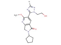 6-cyclopentyl-3-[1-(2-hydroxyethyl)-1H-1,2,4-triazol-5-yl]-2-methoxy-6,7-dihydro-5H-pyrrolo[3,4-b]pyridin-5-one