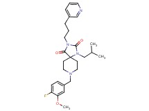 8-(4-fluoro-3-methoxybenzyl)-1-isobutyl-3-[3-(3-pyridinyl)propyl]-1,3,8-triazaspiro[4.5]decane-2,4-dione