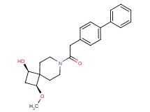 (1R*,3S*)-7-(biphenyl-4-ylacetyl)-3-methoxy-7-azaspiro[3.5]nonan-1-ol