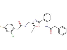 2-(2-chloro-4-fluorophenyl)-N-[(5-methyl-2-{2-[(phenylacetyl)amino]phenyl}-1,3-oxazol-4-yl)methyl]acetamide