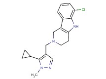6-chloro-2-[(5-cyclopropyl-1-methyl-1H-pyrazol-4-yl)methyl]-2,3,4,5-tetrahydro-1H-pyrido[4,3-b]indole