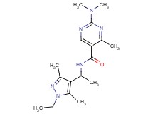 2-(dimethylamino)-N-[1-(1-ethyl-3,5-dimethyl-1H-pyrazol-4-yl)ethyl]-4-methyl-5-pyrimidinecarboxamide