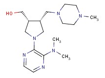 {(3R*,4R*)-1-[3-(dimethylamino)-2-pyrazinyl]-4-[(4-methyl-1-piperazinyl)methyl]-3-pyrrolidinyl}methanol