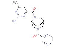 4-methyl-6-{[(1S*,5R*)-3-(2-pyrazinylcarbonyl)-3,6-diazabicyclo[3.2.2]non-6-yl]carbonyl}-2-pyrimidinamine