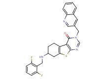 7-[(2,6-difluorobenzyl)amino]-3-(3-quinolinylmethyl)-5,6,7,8-tetrahydro[1]benzothieno[2,3-d]pyrimidin-4(3H)-one