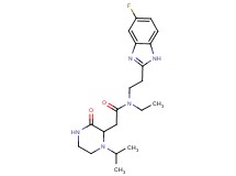 N-ethyl-N-[2-(5-fluoro-1H-benzimidazol-2-yl)ethyl]-2-(1-isopropyl-3-oxo-2-piperazinyl)acetamide
