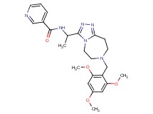 N-{1-[7-(2,4,6-trimethoxybenzyl)-6,7,8,9-tetrahydro-5H-[1,2,4]triazolo[4,3-d][1,4]diazepin-3-yl]ethyl}nicotinamide