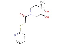 (3S*,4S*)-4-methyl-1-[(pyridin-2-ylthio)acetyl]piperidine-3,4-diol