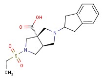 (3aS*,6aS*)-2-(2,3-dihydro-1H-inden-2-yl)-5-(ethylsulfonyl)hexahydropyrrolo[3,4-c]pyrrole-3a(1H)-carboxylic acid