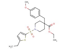 ethyl 1-[(5-ethyl-2-thienyl)sulfonyl]-4-(4-methoxybenzyl)-4-piperidinecarboxylate