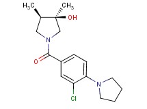 (3R*,4R*)-1-[3-chloro-4-(1-pyrrolidinyl)benzoyl]-3,4-dimethyl-3-pyrrolidinol