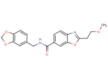 N-(1,3-benzodioxol-5-ylmethyl)-2-(2-methoxyethyl)-1,3-benzoxazole-6-carboxamide