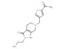 6-[(5-acetyl-3-thienyl)methyl]-2-(2-hydroxyethyl)-1,2,4,5,6,7-hexahydro-3H-pyrazolo[3,4-c]pyridin-3-one