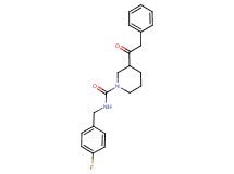 N-(4-fluorobenzyl)-3-(phenylacetyl)-1-piperidinecarboxamide