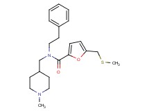 N-[(1-methyl-4-piperidinyl)methyl]-5-[(methylthio)methyl]-N-(2-phenylethyl)-2-furamide