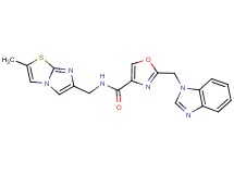 2-(1H-benzimidazol-1-ylmethyl)-N-[(2-methylimidazo[2,1-b][1,3]thiazol-6-yl)methyl]-1,3-oxazole-4-carboxamide