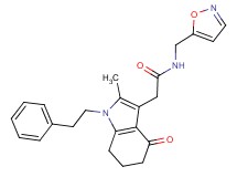 N-(isoxazol-5-ylmethyl)-2-[2-methyl-4-oxo-1-(2-phenylethyl)-4,5,6,7-tetrahydro-1H-indol-3-yl]acetamide