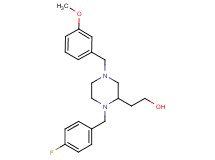 2-[1-(4-fluorobenzyl)-4-(3-methoxybenzyl)-2-piperazinyl]ethanol
