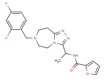 N-{1-[7-(2,4-difluorobenzyl)-6,7,8,9-tetrahydro-5H-[1,2,4]triazolo[4,3-d][1,4]diazepin-3-yl]ethyl}-2-furamide