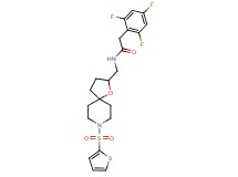 N-{[8-(2-thienylsulfonyl)-1-oxa-8-azaspiro[4.5]dec-2-yl]methyl}-2-(2,4,6-trifluorophenyl)acetamide
