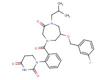 1-[2-({6-[(3-fluorobenzyl)oxy]-4-isobutyl-3-oxo-1,4-diazepan-1-yl}carbonyl)phenyl]dihydro-2,4(1H,3H)-pyrimidinedione