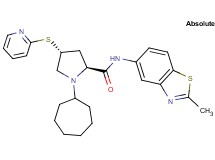 (4R)-1-cycloheptyl-N-(2-methyl-1,3-benzothiazol-5-yl)-4-(2-pyridinylthio)-L-prolinamide