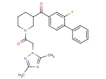{1-[(3,5-dimethyl-1H-1,2,4-triazol-1-yl)acetyl]-3-piperidinyl}(2-fluoro-4-biphenylyl)methanone