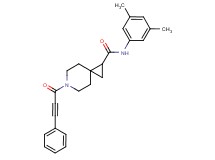 N-(3,5-dimethylphenyl)-6-(3-phenyl-2-propynoyl)-6-azaspiro[2.5]octane-1-carboxamide
