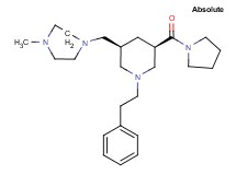 1-methyl-4-{[(3S,5R)-1-(2-phenylethyl)-5-(1-pyrrolidinylcarbonyl)-3-piperidinyl]methyl}piperazine