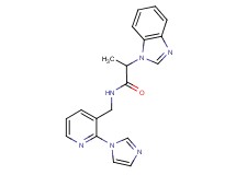 2-(1H-benzimidazol-1-yl)-N-{[2-(1H-imidazol-1-yl)pyridin-3-yl]methyl}propanamide
