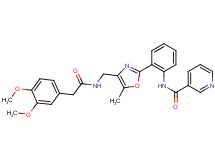 N-{2-[4-({[(3,4-dimethoxyphenyl)acetyl]amino}methyl)-5-methyl-1,3-oxazol-2-yl]phenyl}nicotinamide