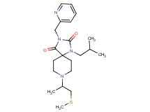 1-isobutyl-8-[1-methyl-2-(methylthio)ethyl]-3-(2-pyridinylmethyl)-1,3,8-triazaspiro[4.5]decane-2,4-dione