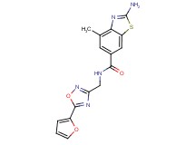 2-amino-N-{[5-(2-furyl)-1,2,4-oxadiazol-3-yl]methyl}-4-methyl-1,3-benzothiazole-6-carboxamide