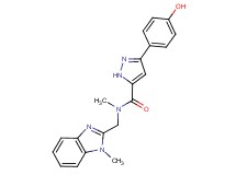 3-(4-hydroxyphenyl)-N-methyl-N-[(1-methyl-1H-benzimidazol-2-yl)methyl]-1H-pyrazole-5-carboxamide