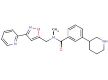 N-methyl-3-piperidin-3-yl-N-[(3-pyridin-2-ylisoxazol-5-yl)methyl]benzamide