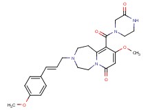 9-methoxy-3-[(2E)-3-(4-methoxyphenyl)-2-propen-1-yl]-10-[(3-oxo-1-piperazinyl)carbonyl]-2,3,4,5-tetrahydropyrido[1,2-d][1,4]diazepin-7(1H)-one
