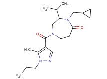 4-(cyclopropylmethyl)-3-isopropyl-1-[(5-methyl-1-propyl-1H-pyrazol-4-yl)carbonyl]-1,4-diazepan-5-one